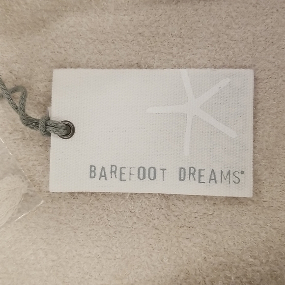 💕BAREFOOT DREAMS CozyChic Lite Double Knit Notch Collar Cardigan Bisque L NWT - Picture 10 of 12